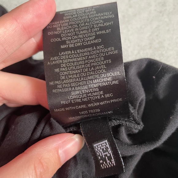 Ted Baker Black Puff Sleeve Fitted Top - Ted Size 2 - Picture 9 of 11